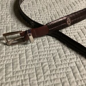 Men’s Onyx By Brighton Twisted Leather Golf Man Belt Size 42
